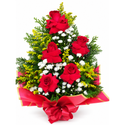 Arranjo Luxo 05 Rosas ❤️❤️❤️